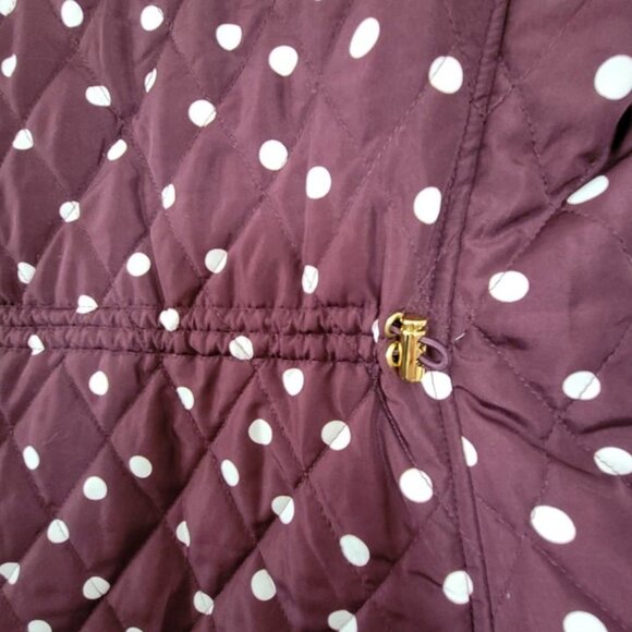 Croft & Barrow Vest jacket  Dots sleeveless Puffer full zip Small EUC - Picture 6 of 8